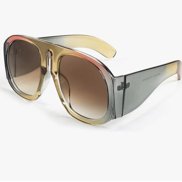 Retro Trendy Aviator Sunglasses - Picture 4 of 6